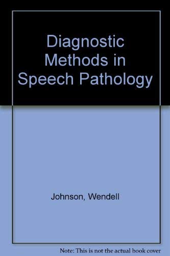 Diagnostic methods in speech pathology