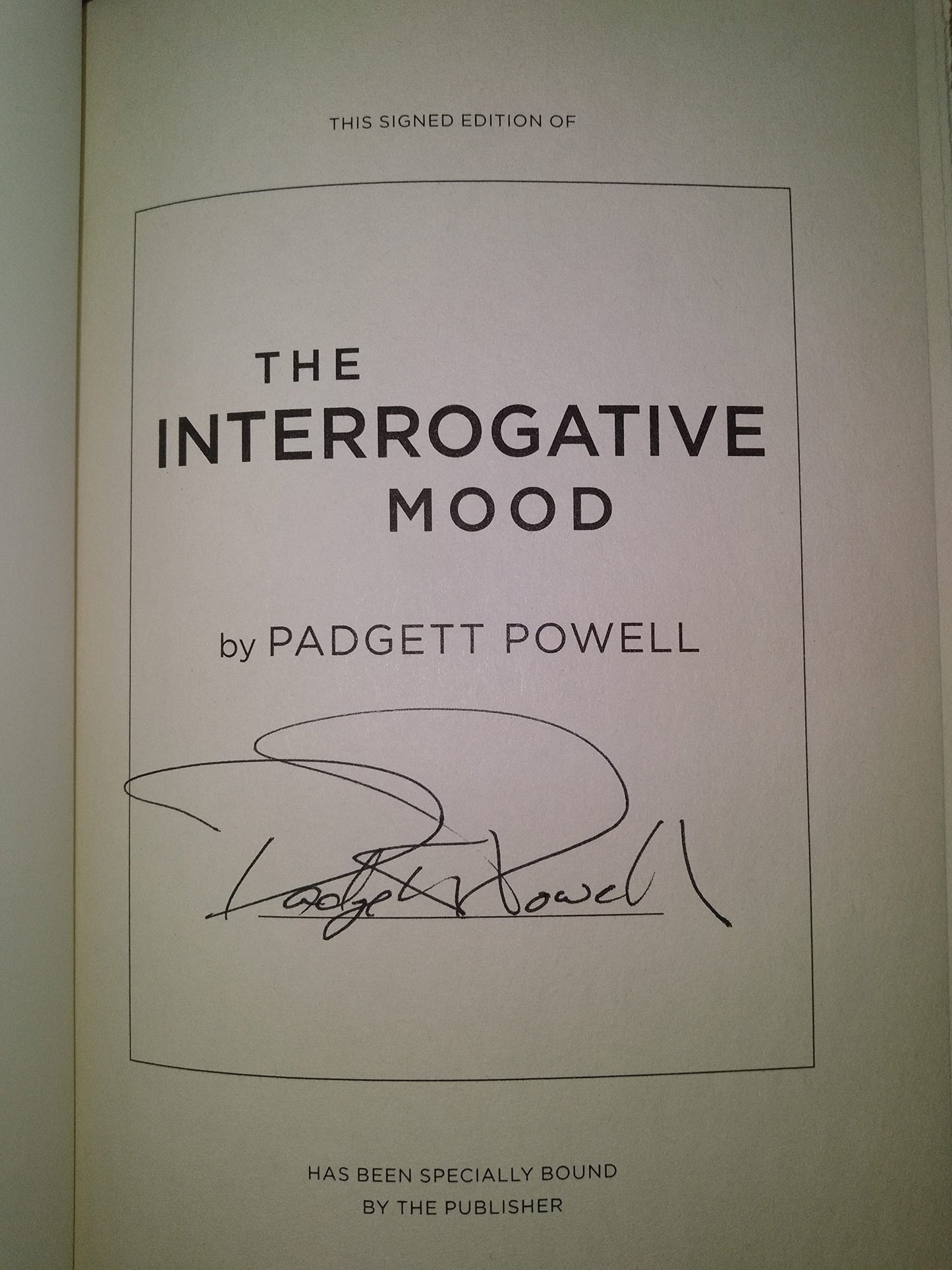 The Interrogative Mood: A Novel? - 1768