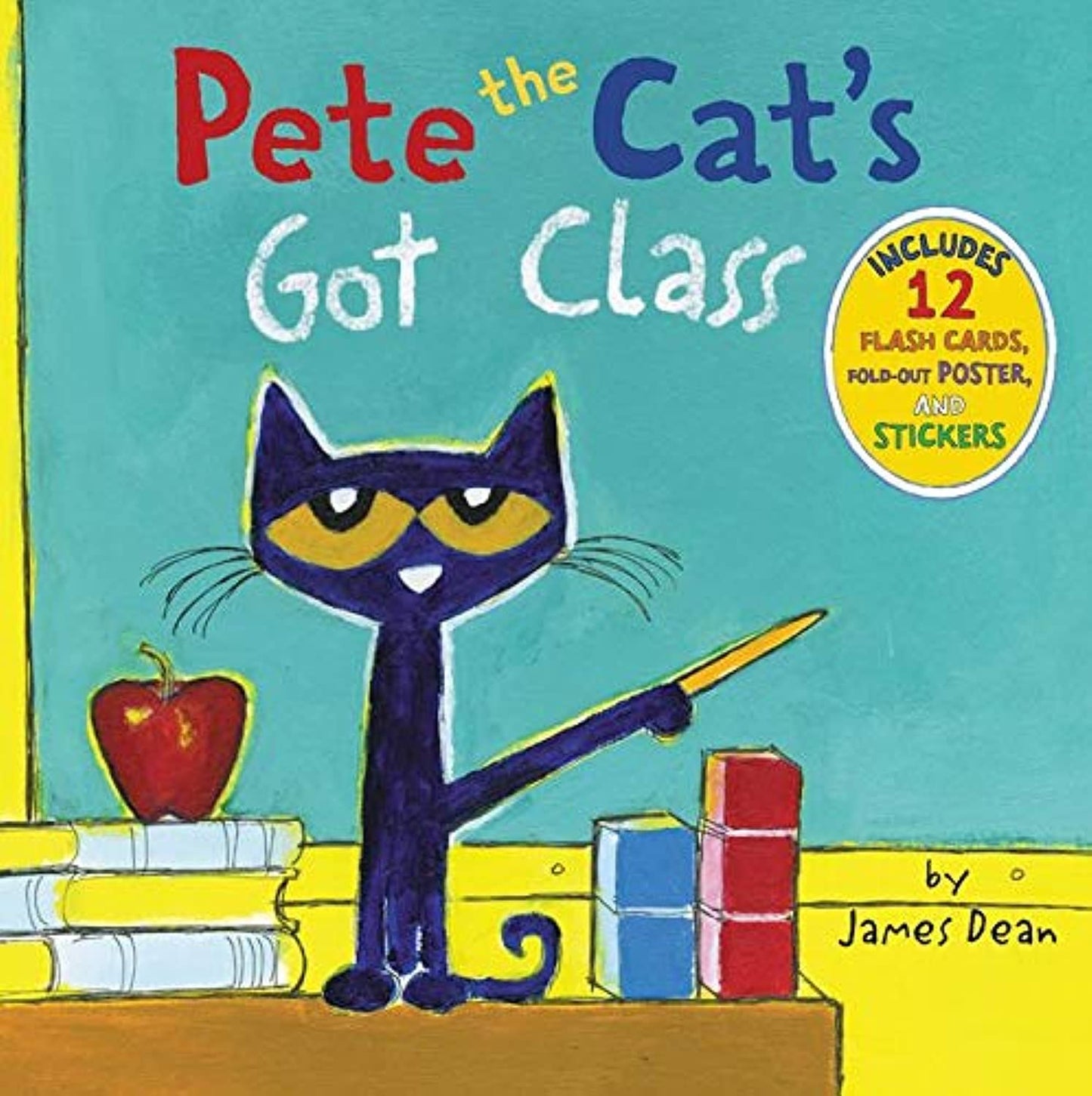 Pete the Cat's Got Class: Includes 12 Flash Cards, Fold-Out Poster, and Stickers! – A Fun Story About Helping Friends Learn Math for Kids (Ages 4-8)