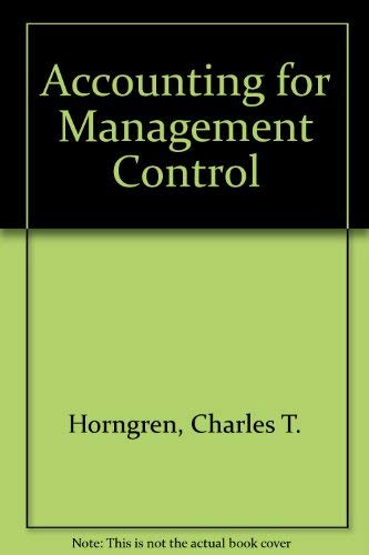 Accounting for management control: an introduction