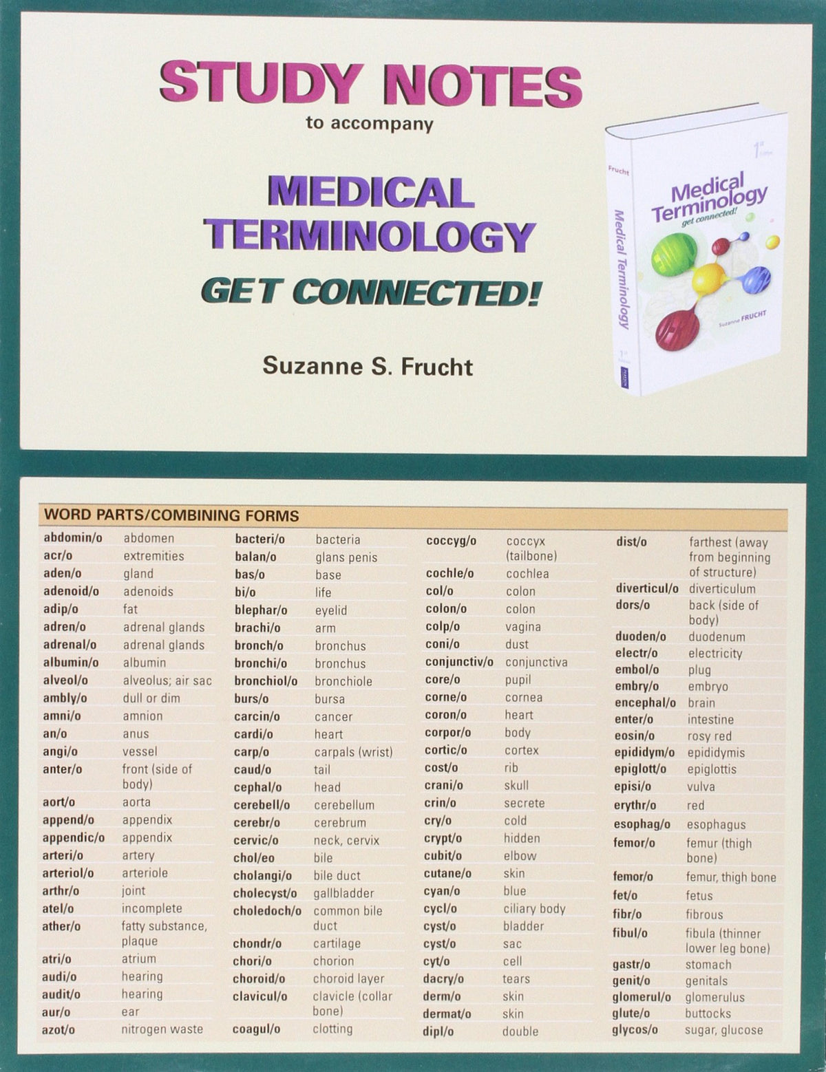 Study Notes for Medical Terminology: Get Connected!