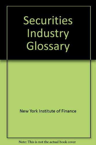 Securities Industry Glossary