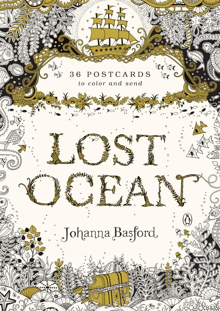 Lost Ocean: 36 Postcards to Color and Send - 9680