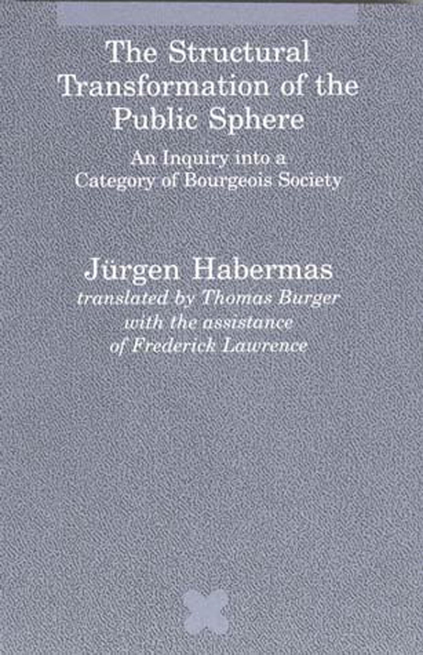 The Structural Transformation of the Public Sphere: An Inquiry into a Category of Bourgeois Society (Studies in Contemporary German Social Thought) - 3952