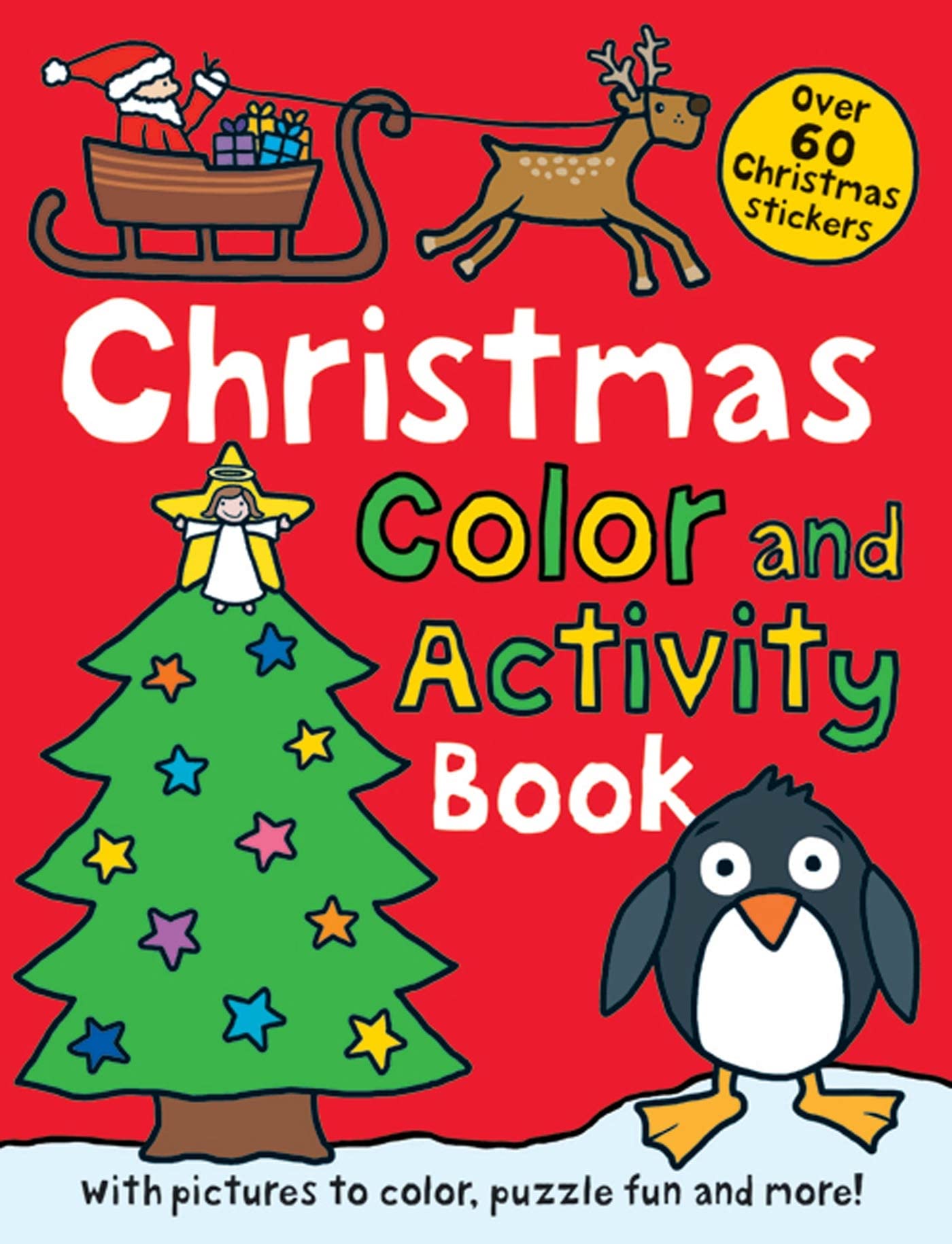 Christmas Preschool Color and Activity Book: Over 60 Christmas Stickers