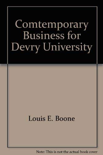 Comtemporary Business for Devry University
