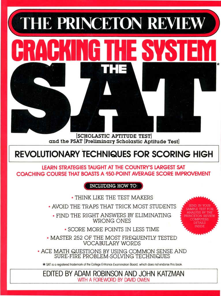 Cracking the System:The SAT (The Princeton Review)