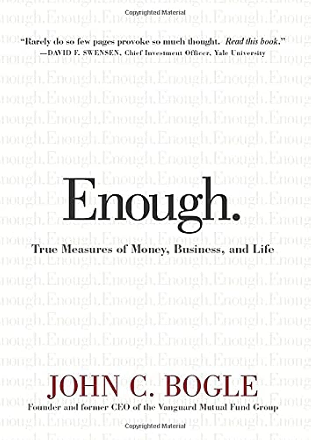 Enough: True Measures of Money, Business, and Life - 7889