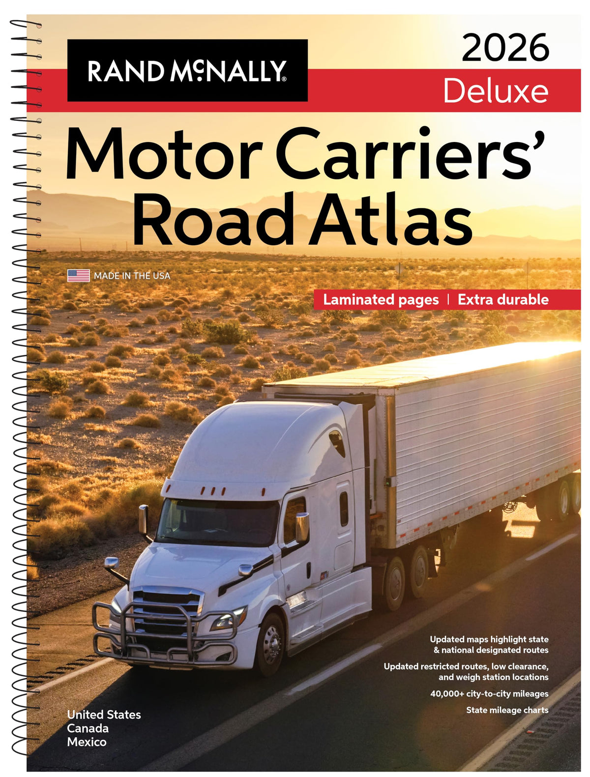 Motor Carriers' Road Atlas 2026: United States, Canada, Mexico (Rand McNally Motor Carriers' Road Atlas DELUXE EDITION)