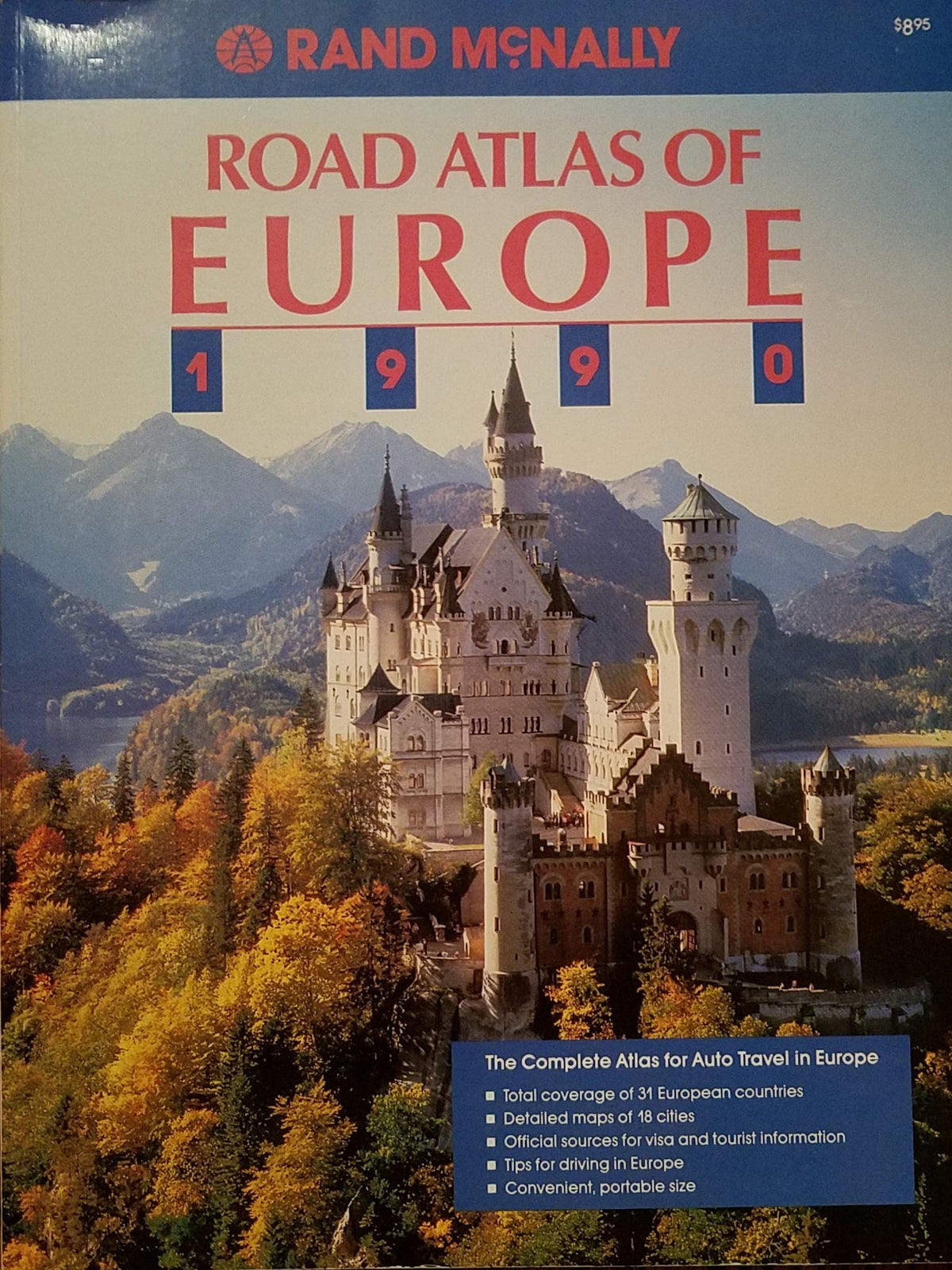 Rand McNally Road Atlas of Europe 1990