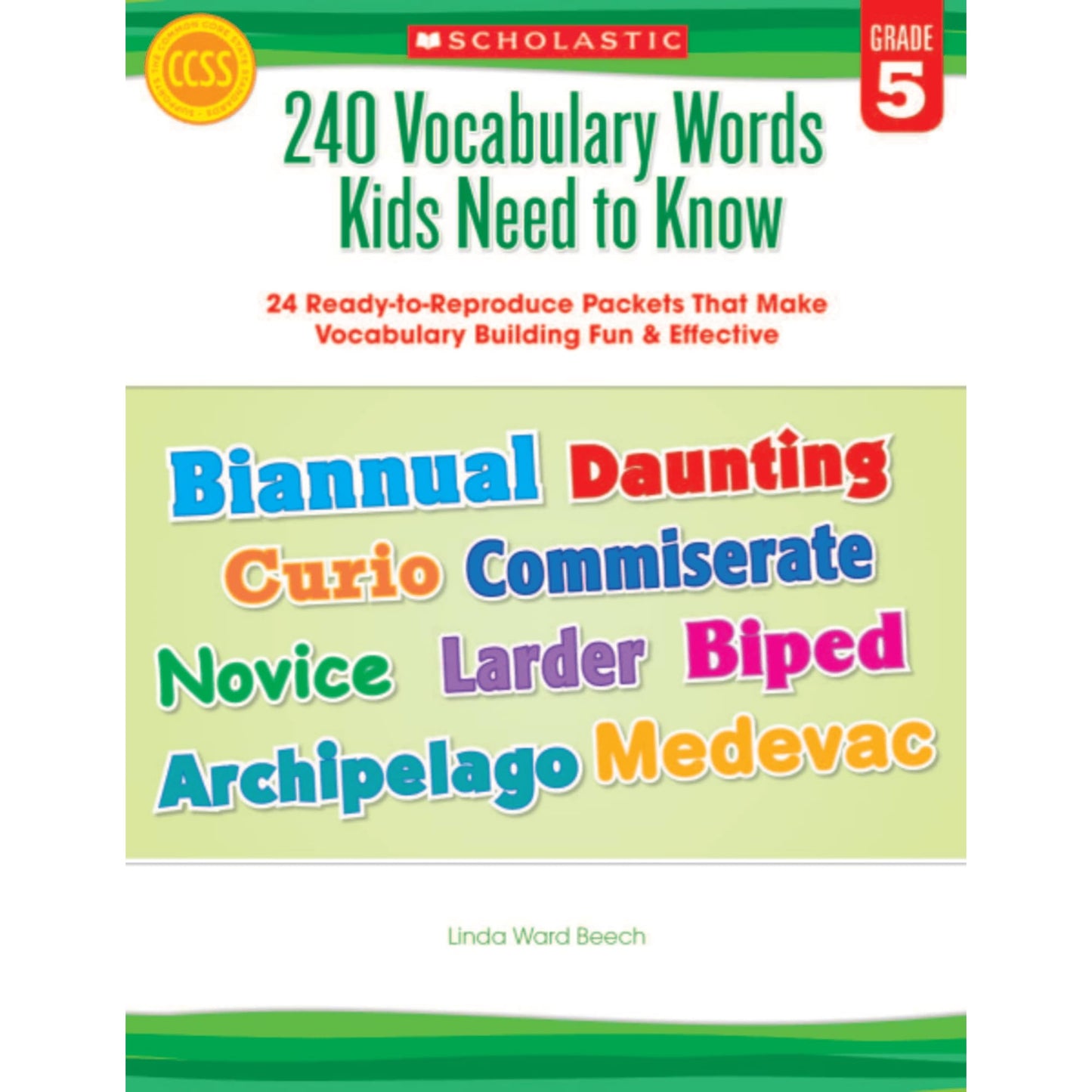 240 Vocabulary Words Kids Need to Know: Grade 5: 24 Ready-to-Reproduce Packets Inside! - 8078