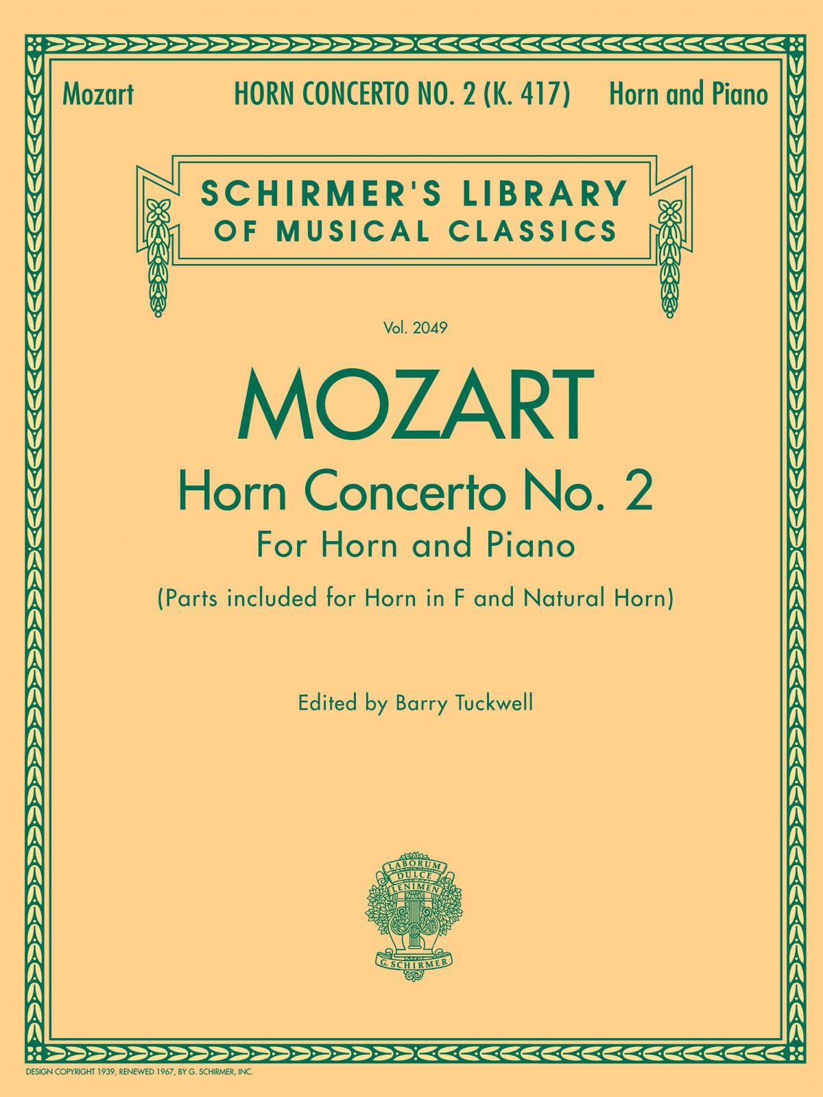 W.A. MOZART: HORN CONCERTO NO.2