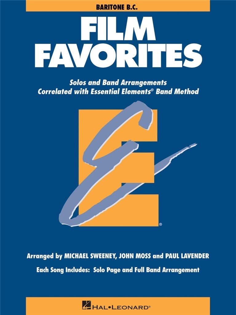 Film Favorites: Baritone B.C. | Sheet Music Book for Beginner Concert Band Players Level 1-1.5 | Movie Themes Collection for Solo & Ensemble Performance | Essential Elements Series for Students