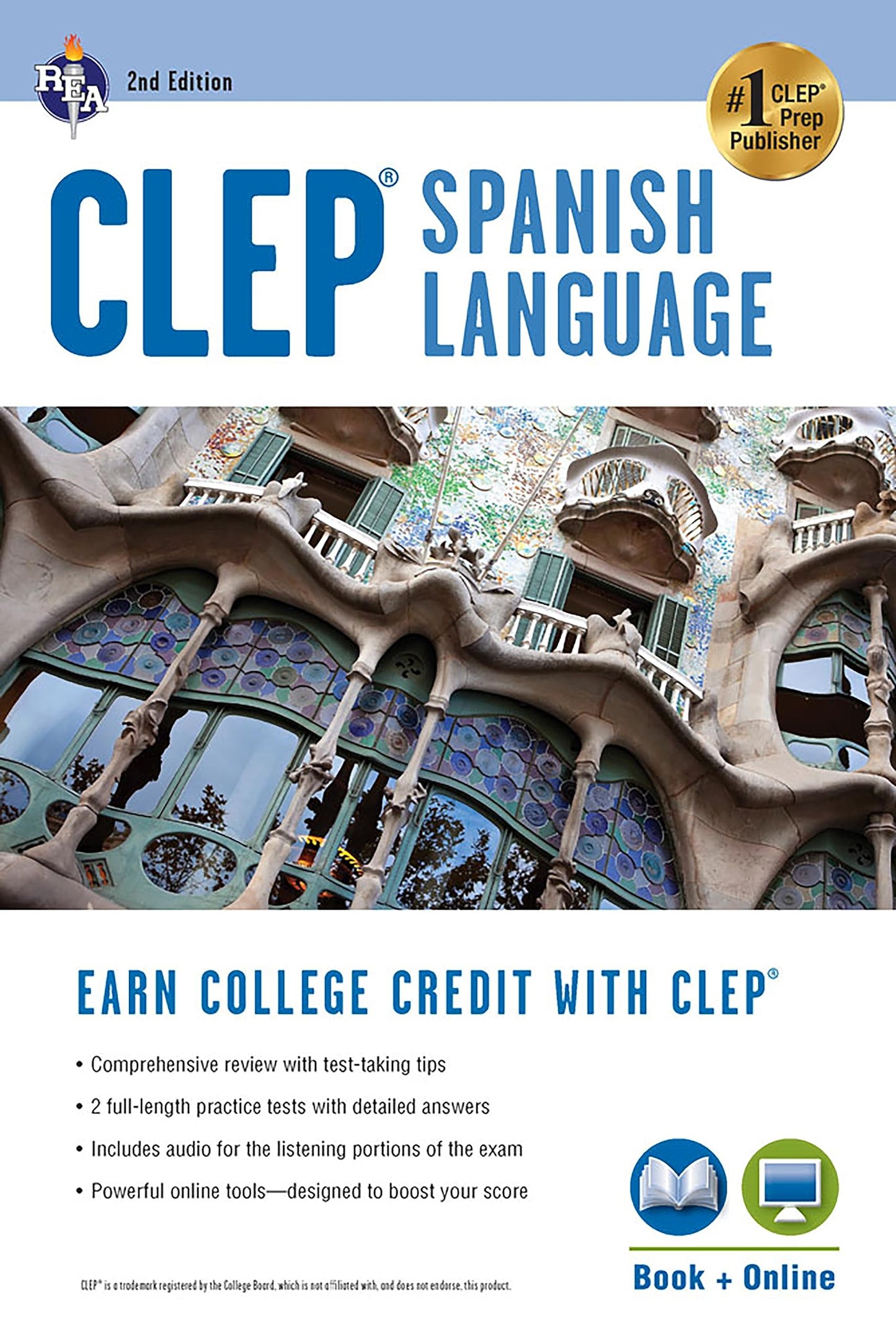 CLEP® Spanish Language: Levels 1 and 2 (Book + Online) (CLEP Test Preparation) (English and Spanish Edition)
