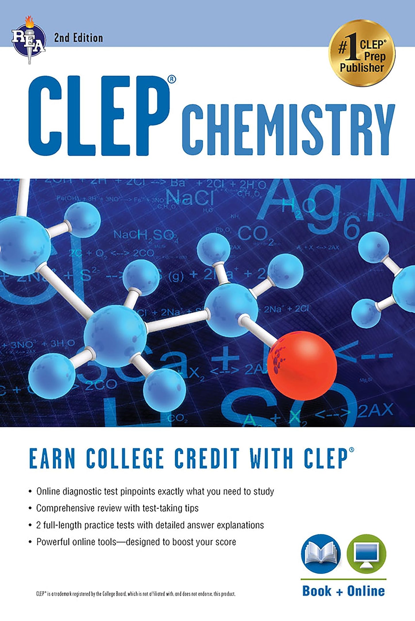 CLEP® Chemistry Book + Online (CLEP Test Preparation) - 9009