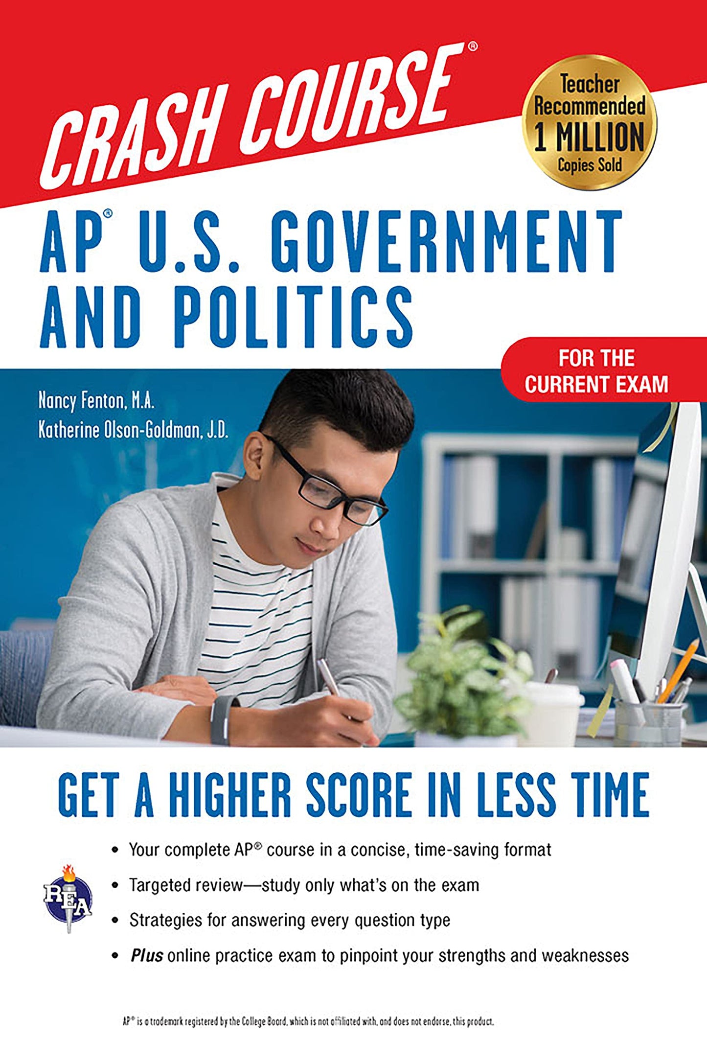 AP® U.S. Government & Politics Crash Course, Book + Online: Get a Higher Score in Less Time (Advanced Placement (AP) Crash Course) - 8150