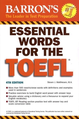 Essential Words for the TOEFL, 4th Edition