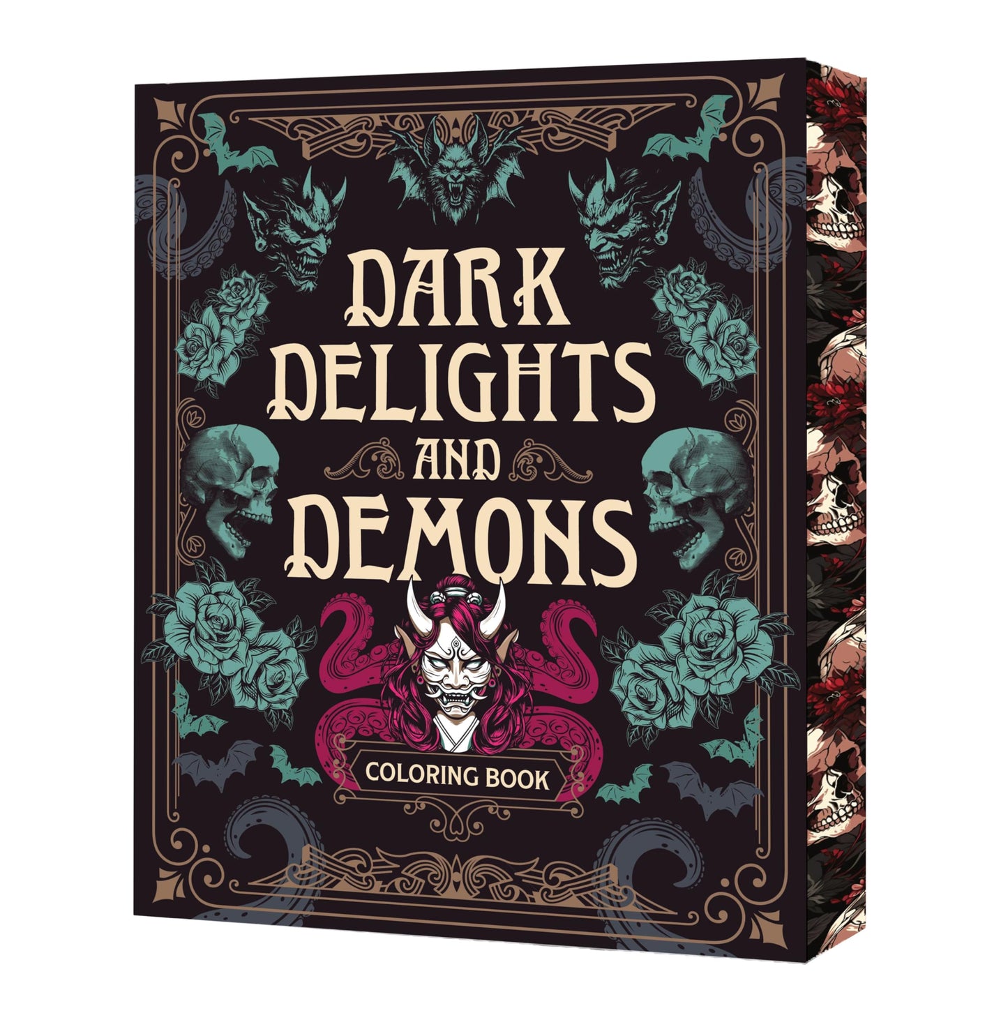 Dark Delights and Demons Coloring Book: Over 150 Macabre Masterpieces to Color with Stunning Sprayed Edges (Chartwell Deluxe Spredges Editions)
