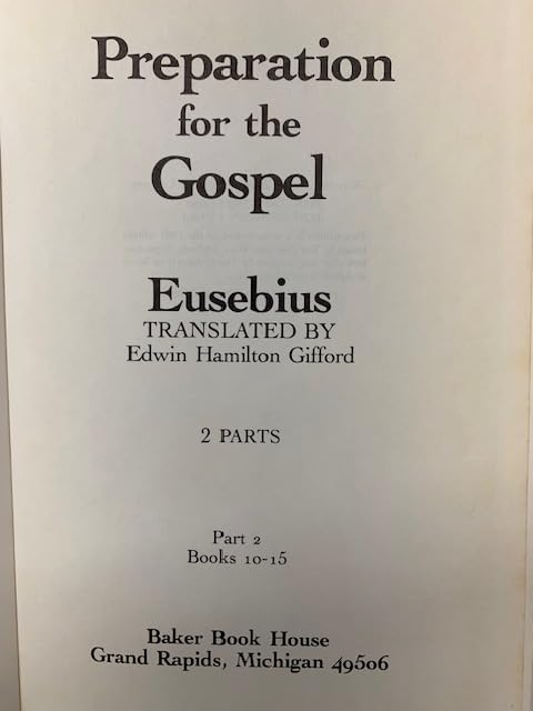 Preparation for the Gospel