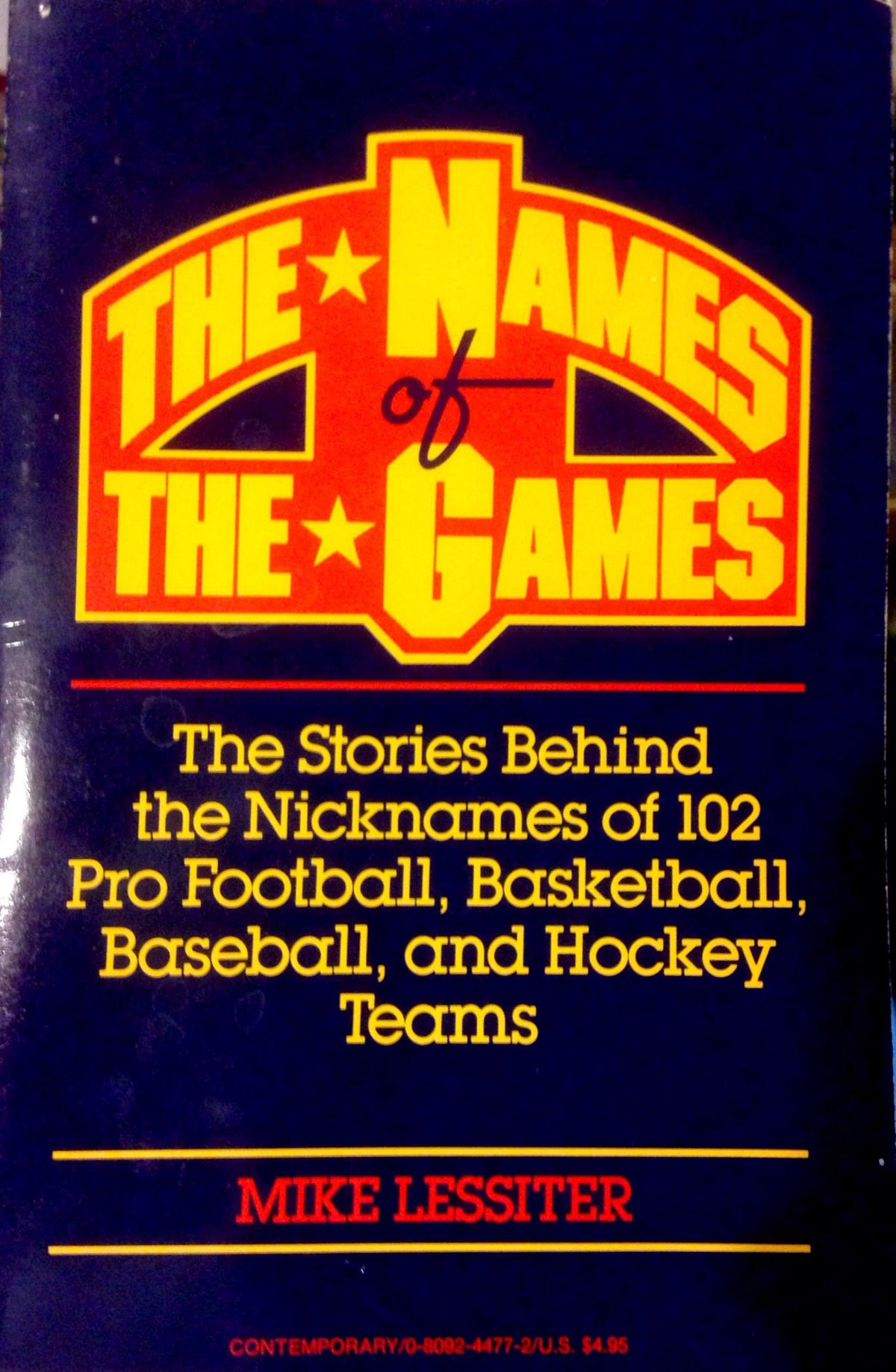 The Names of the Games: The Stories Behind the Nicknames of 102 Pro Football, Basketball, Baseball, and Hockey Teams