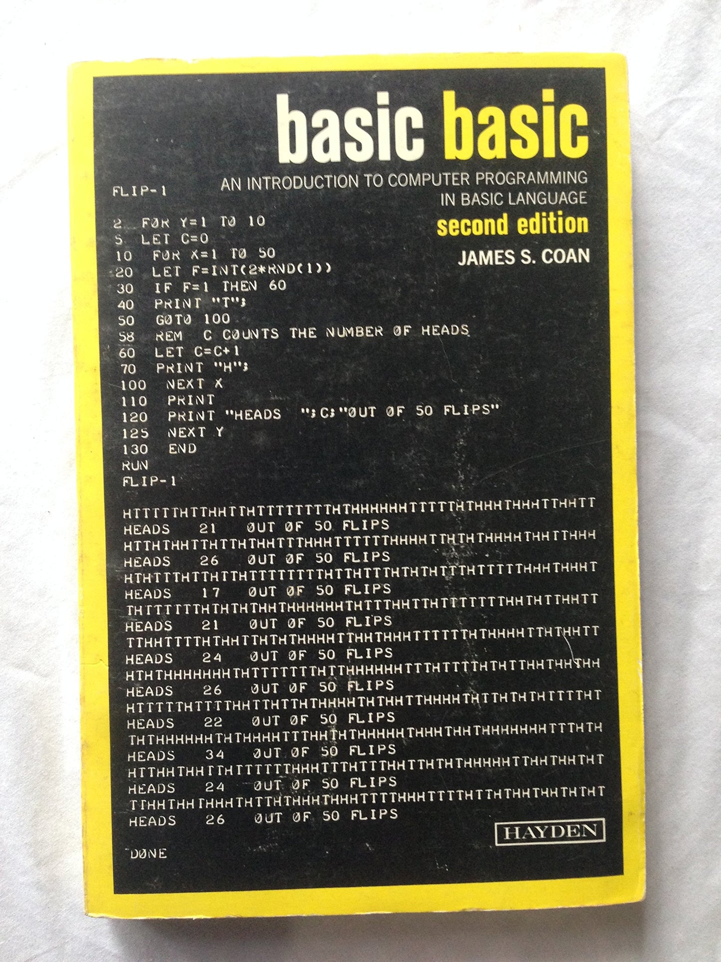Basic BASIC: An introduction to computer programming in BASIC language (Hayden computer programming series) - 964