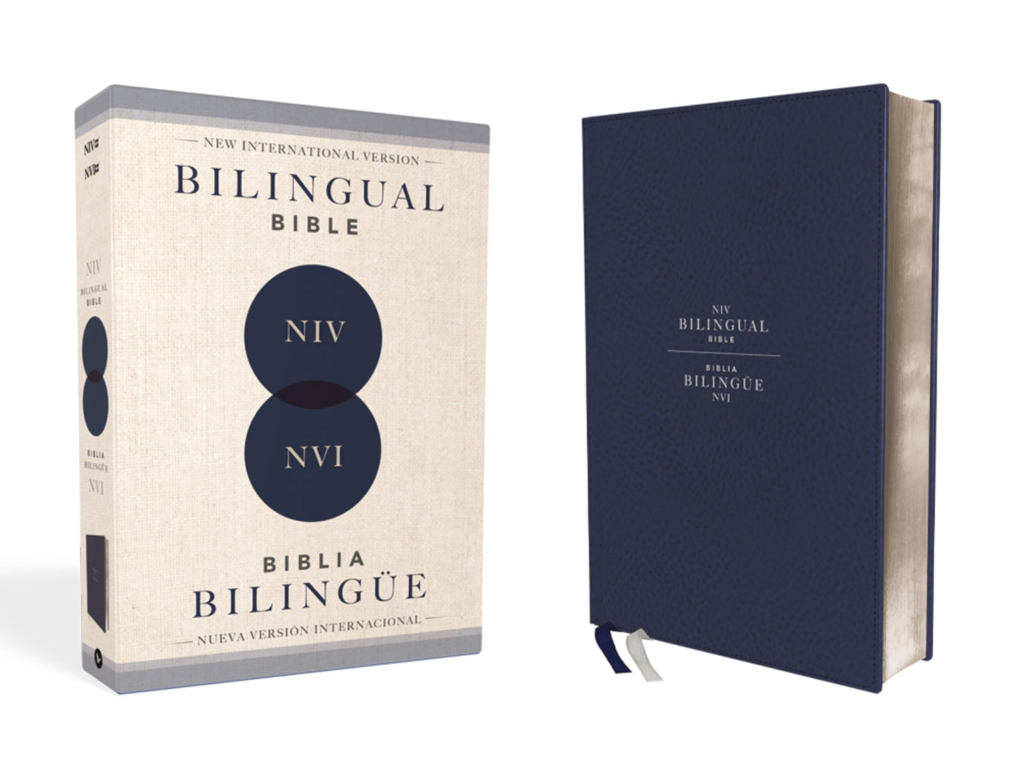 NIV/NVI Bilingual Bible, Revised Text 2022, Leathersoft, Navy / NIV/NVI, Biblia Bilingüe, Revisión 2022, Leathersoft, Azul añil (Spanish Edition)