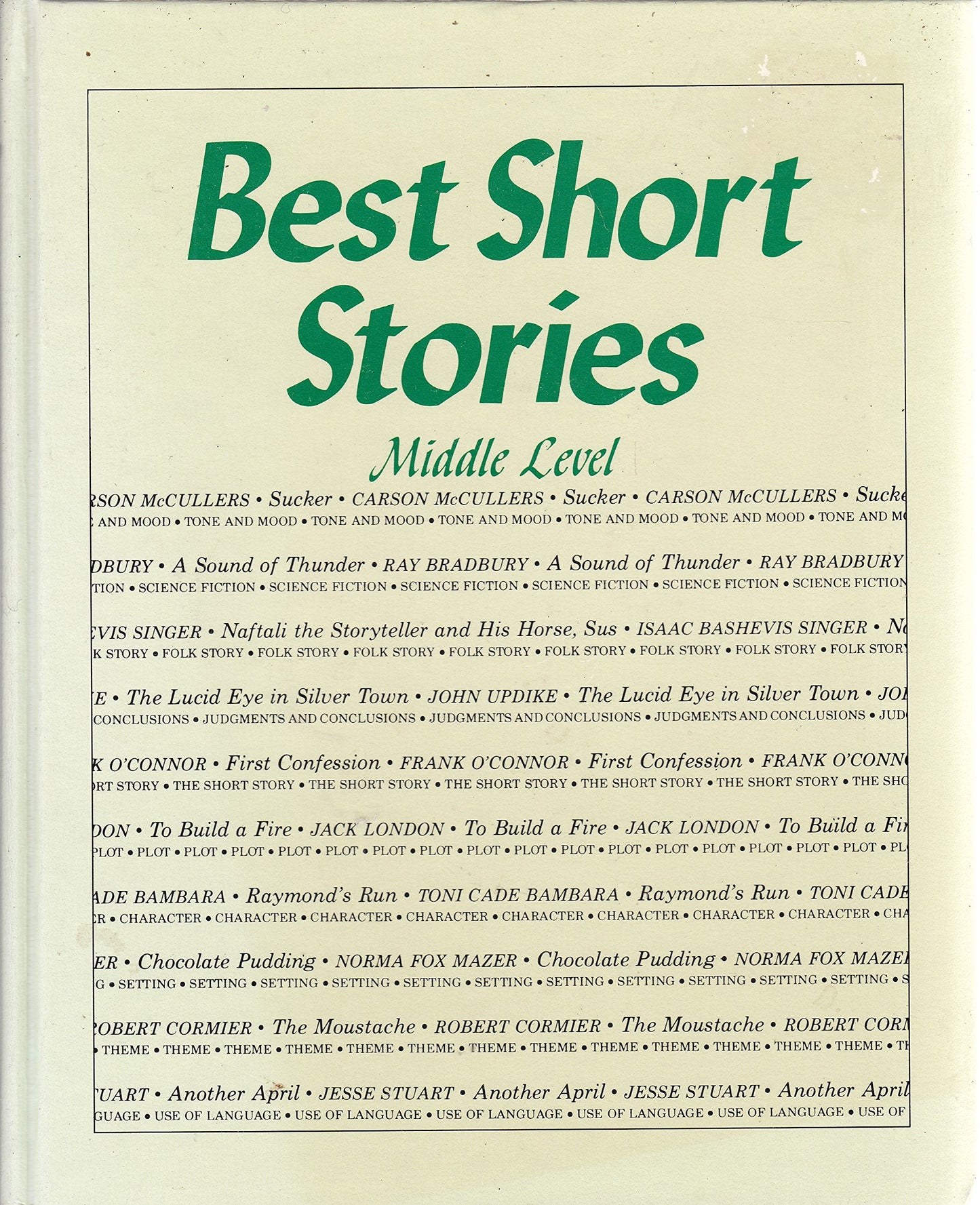 Best Short Stories, Middle Level (10 Stories for Young Adults - With Lessons for Teaching the Basic Elements of Literature)