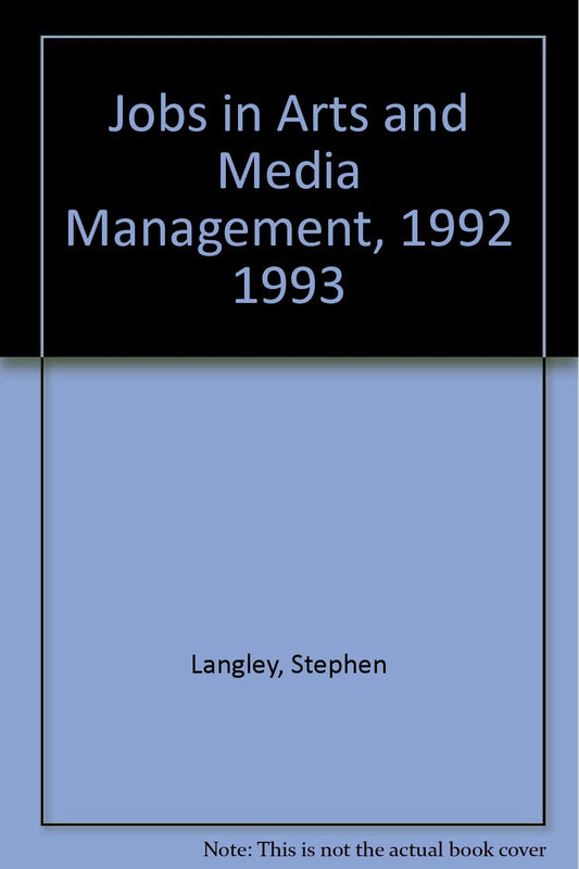 Jobs in Arts and Media Management, 1992 1993 - 8235