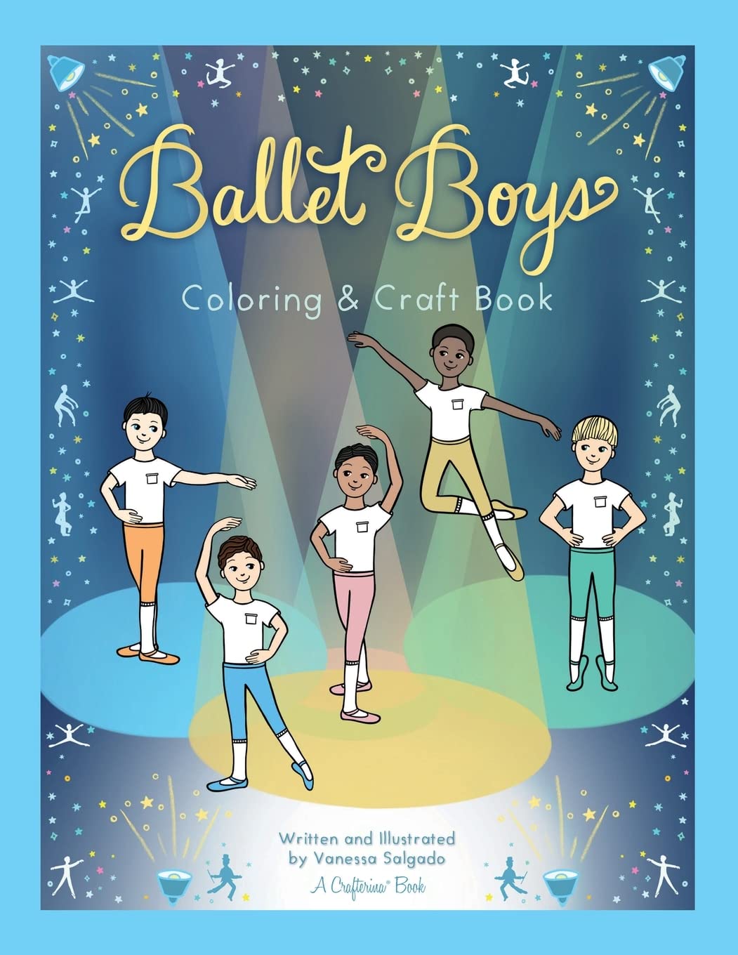 Ballet Boys Coloring & Craft Book (Crafterina® Book Series) - 1154
