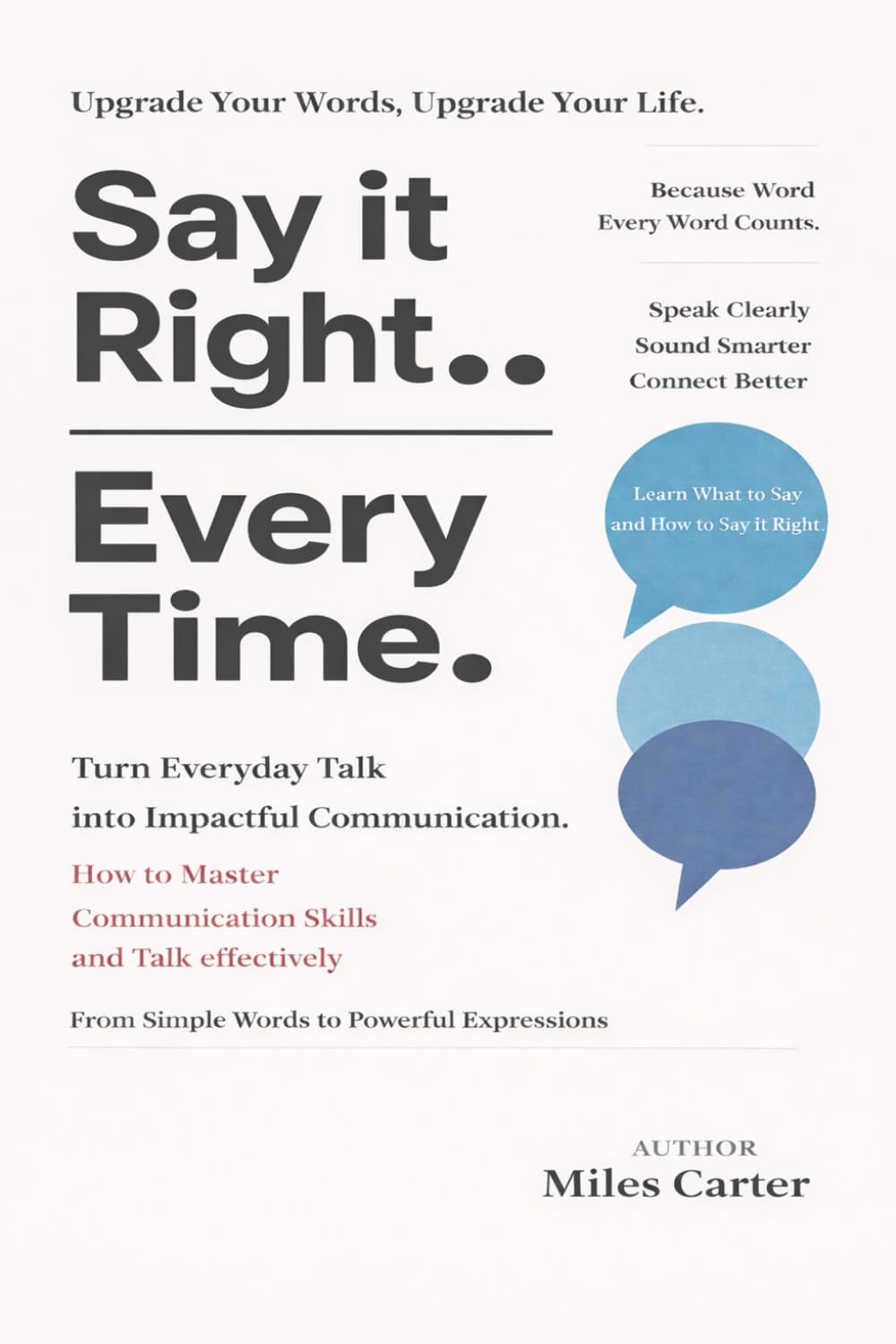 Say It Right Every Time: Turn Everyday Talk into Impactful Communication: How to Master Communication Skills and Talk effectively