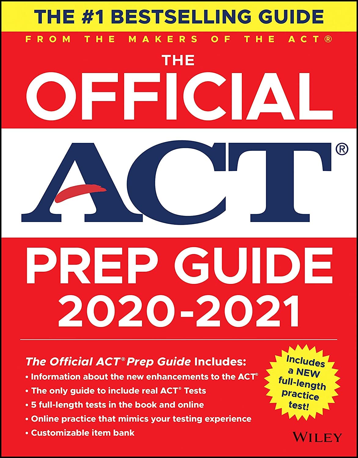 The Official Act Prep Guide 2020 - 2021, (Book + 5 Practice Tests + Bonus Online Content) - 4965