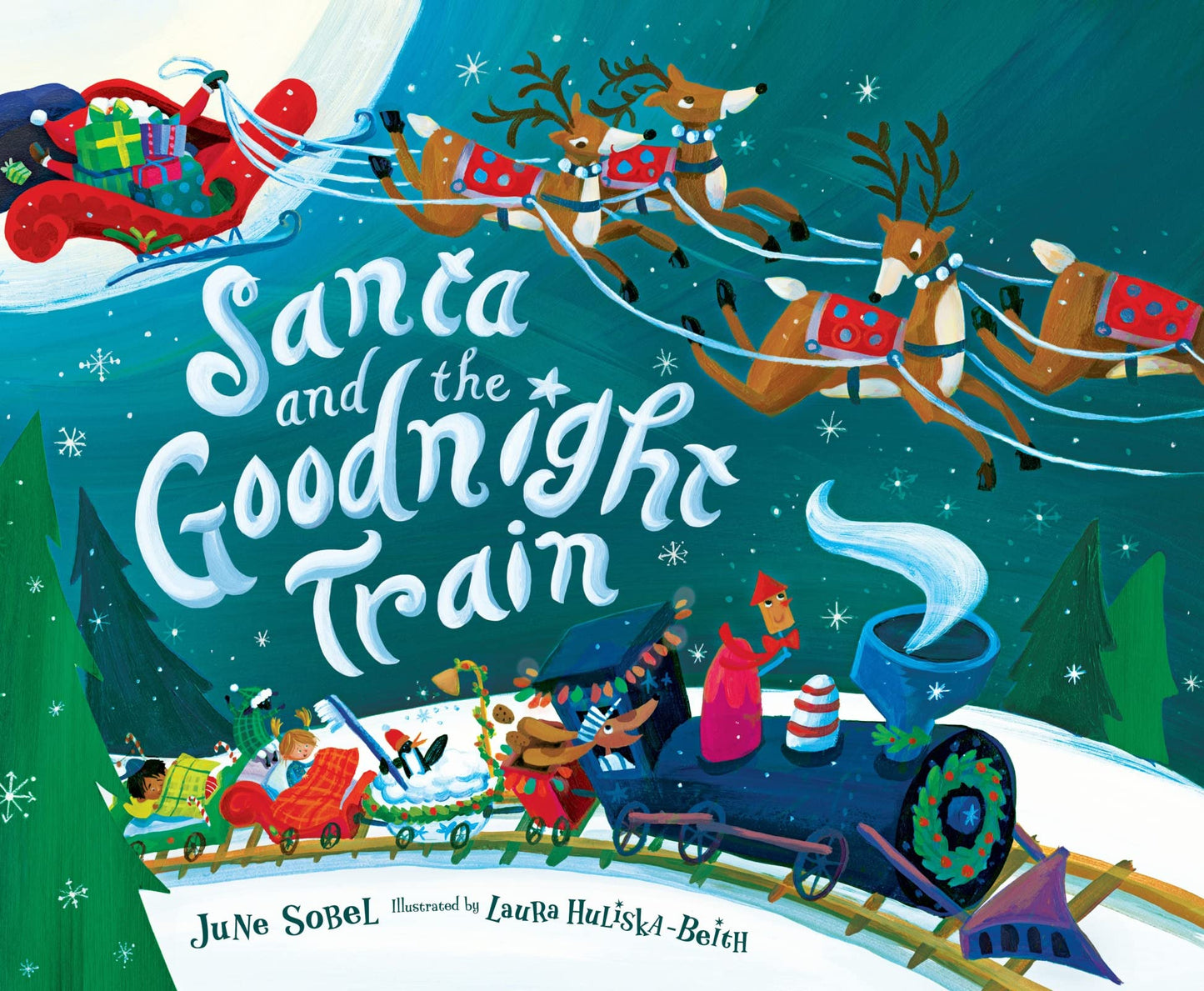 Santa and the Goodnight Train: A Soothing Adventure to Bedtime on the Goodnight Train