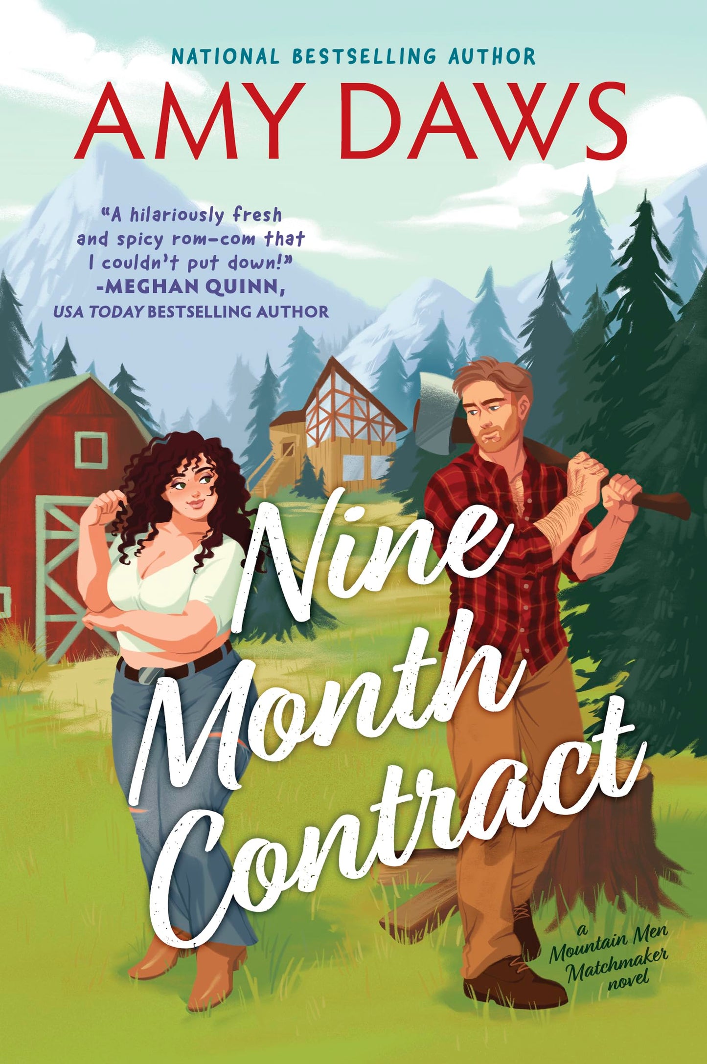 Nine Month Contract: A Hilarious Farming Rom-Com of a Grumpy Mountain Man and the Surrogate for His Child (Mountain Men Matchmaker, 1)