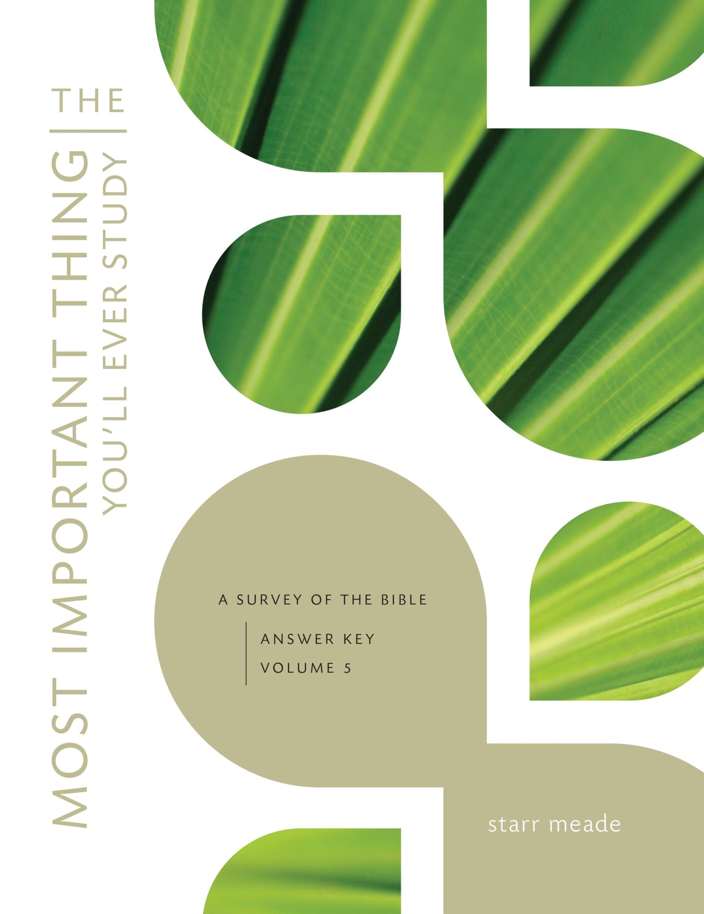 The Most Important Thing You'll Ever Study: A Survey of the Bible: Answer Key