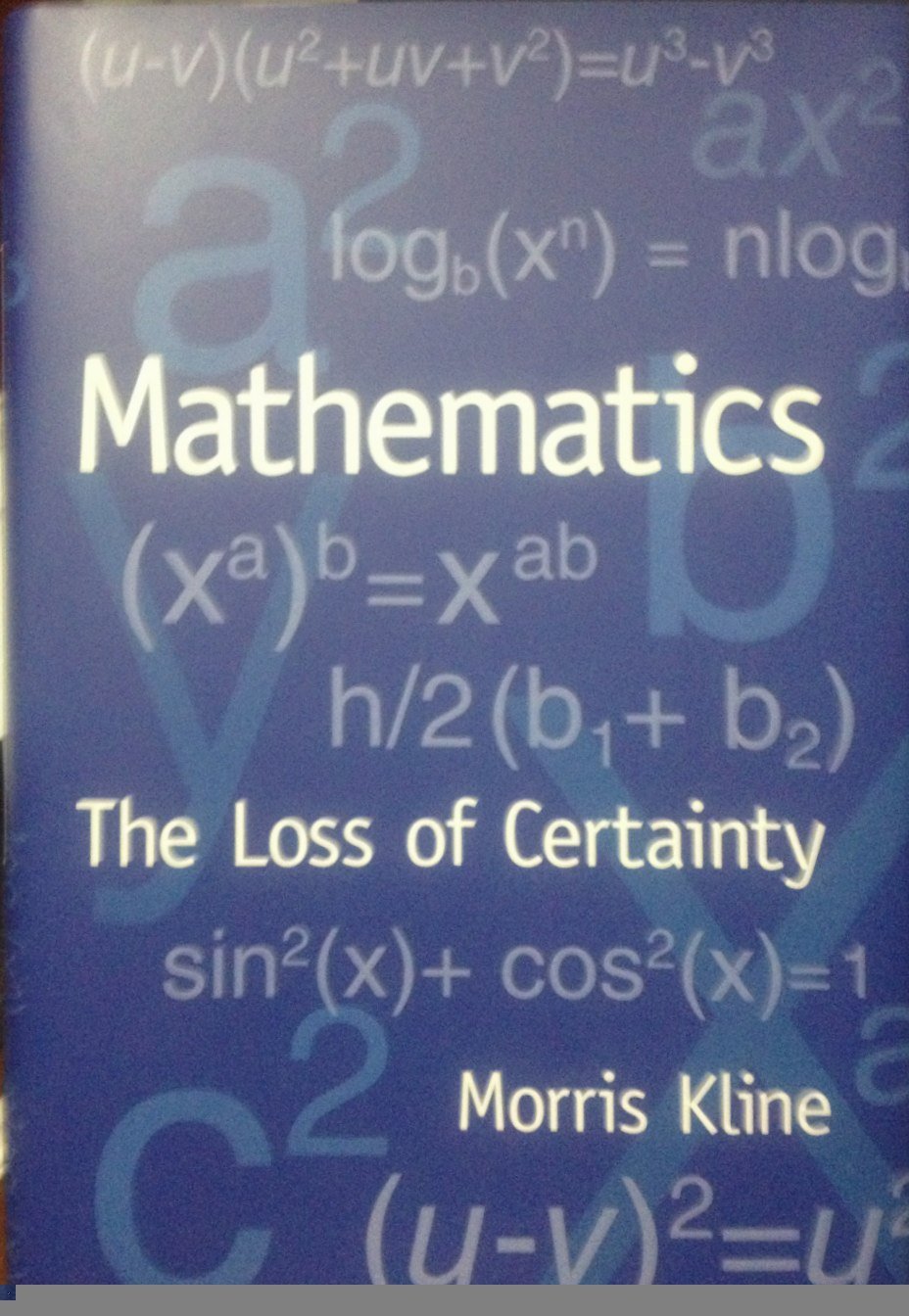 Mathematics: The Loss of Certainty
