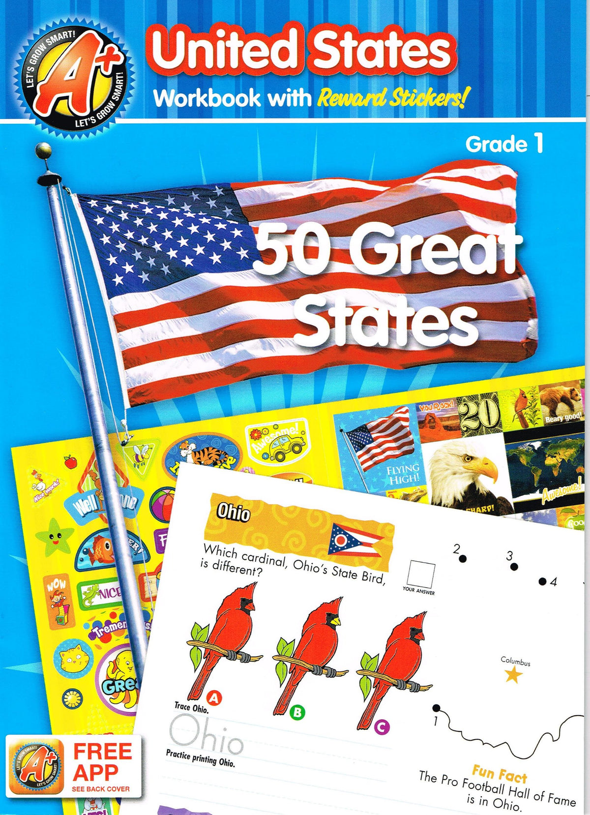 A+ Let's Grow Smart! (United States Workbook with Reward Stickers! and Free App, Grade 1)