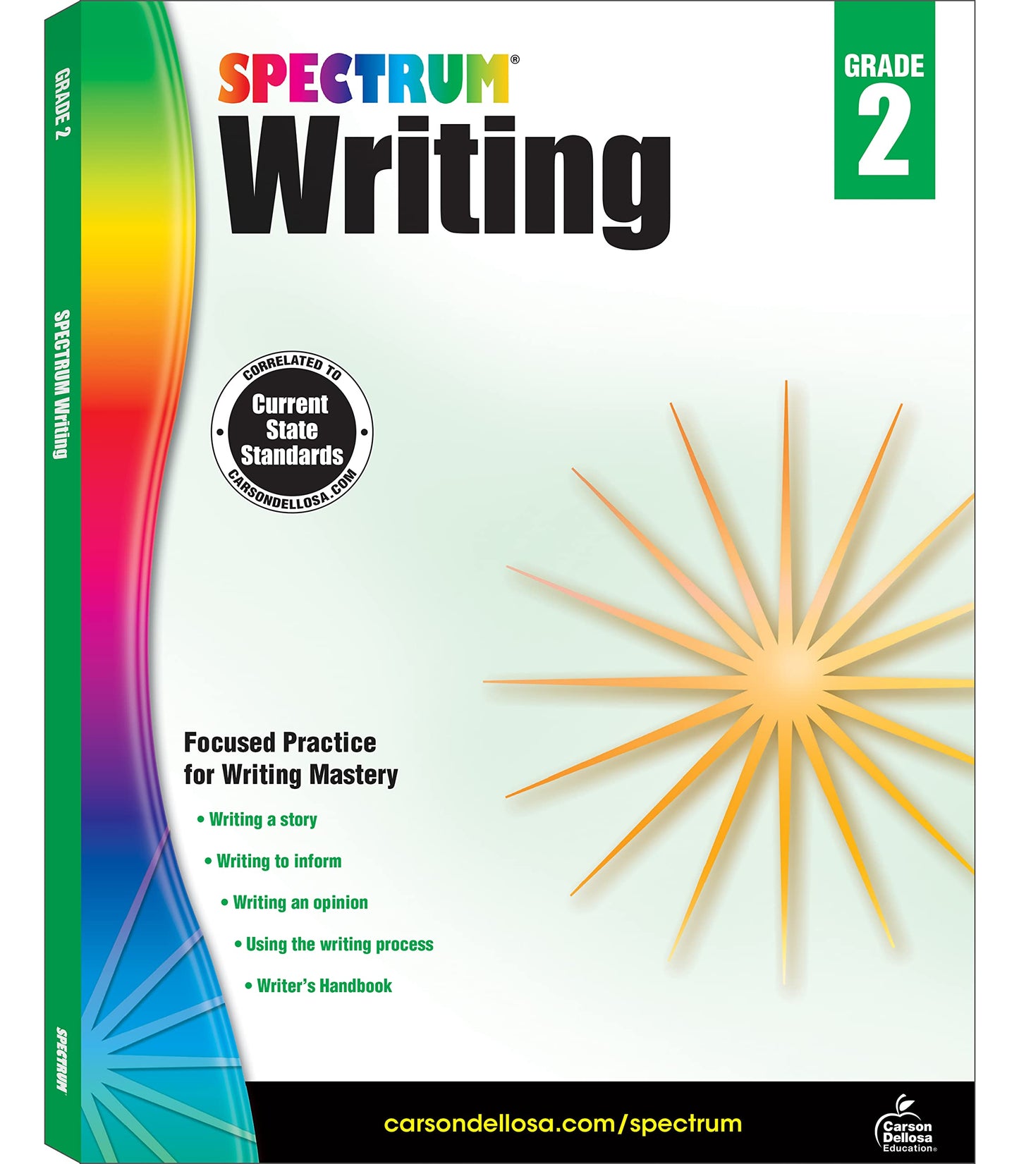 Spectrum Writing Workbook Grade 2, Ages 7 to 8, Second Grade Writing Workbook, Informative, Opinion, Letters, and Story Writing Prompts, Writing Practice for Kids - 112 Pages (Volume 36) - 9719