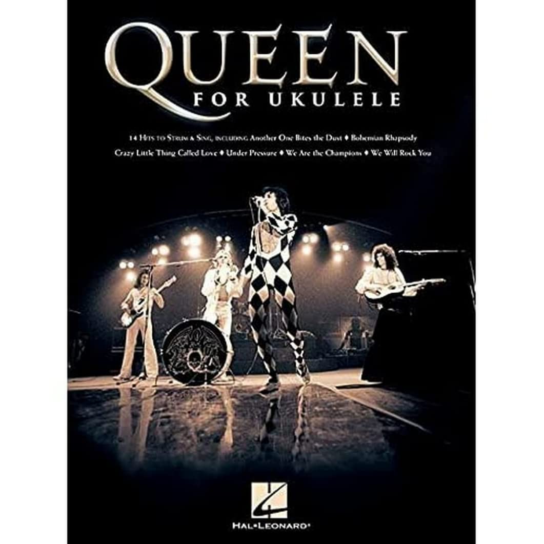 Queen for Ukulele - Songbook by Freddie Mercury | Iconic Rock Sheet Music Arrangements for GCEA Tuning | 14 Classic Songs with Chords and Lyrics | Beginner Friendly Ukulele Music Book for Players