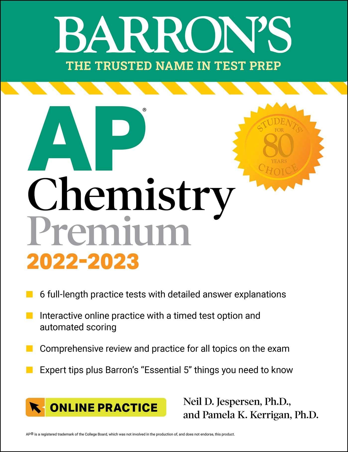 AP Chemistry Premium, 2022-2023: Comprehensive Review with 6 Practice Tests + an Online Timed Test Option (Barron's AP) - 158
