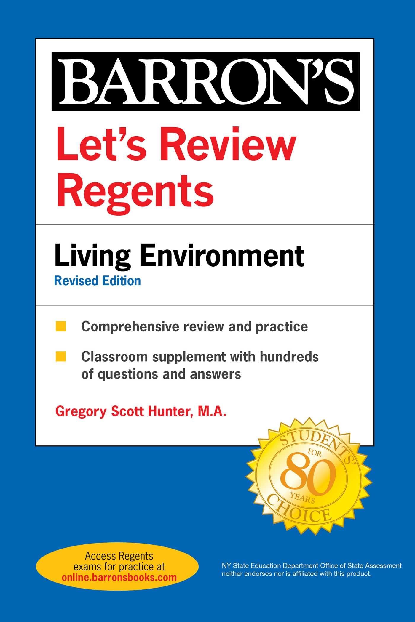 Let's Review Regents: Living Environment Revised Edition (Barron's New York Regents) - 3538