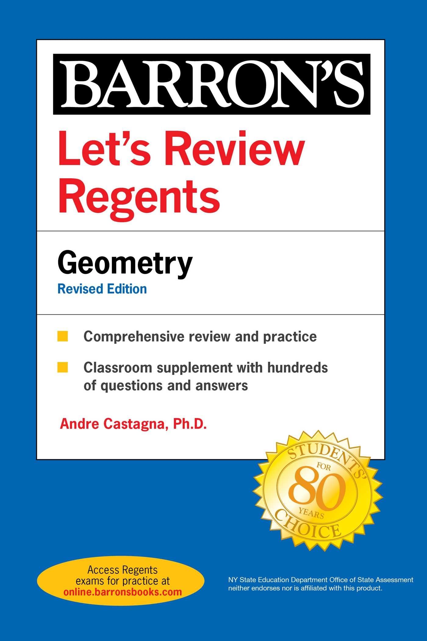 Let's Review Regents: Geometry Revised Edition (Barron's New York Regents) - 6758