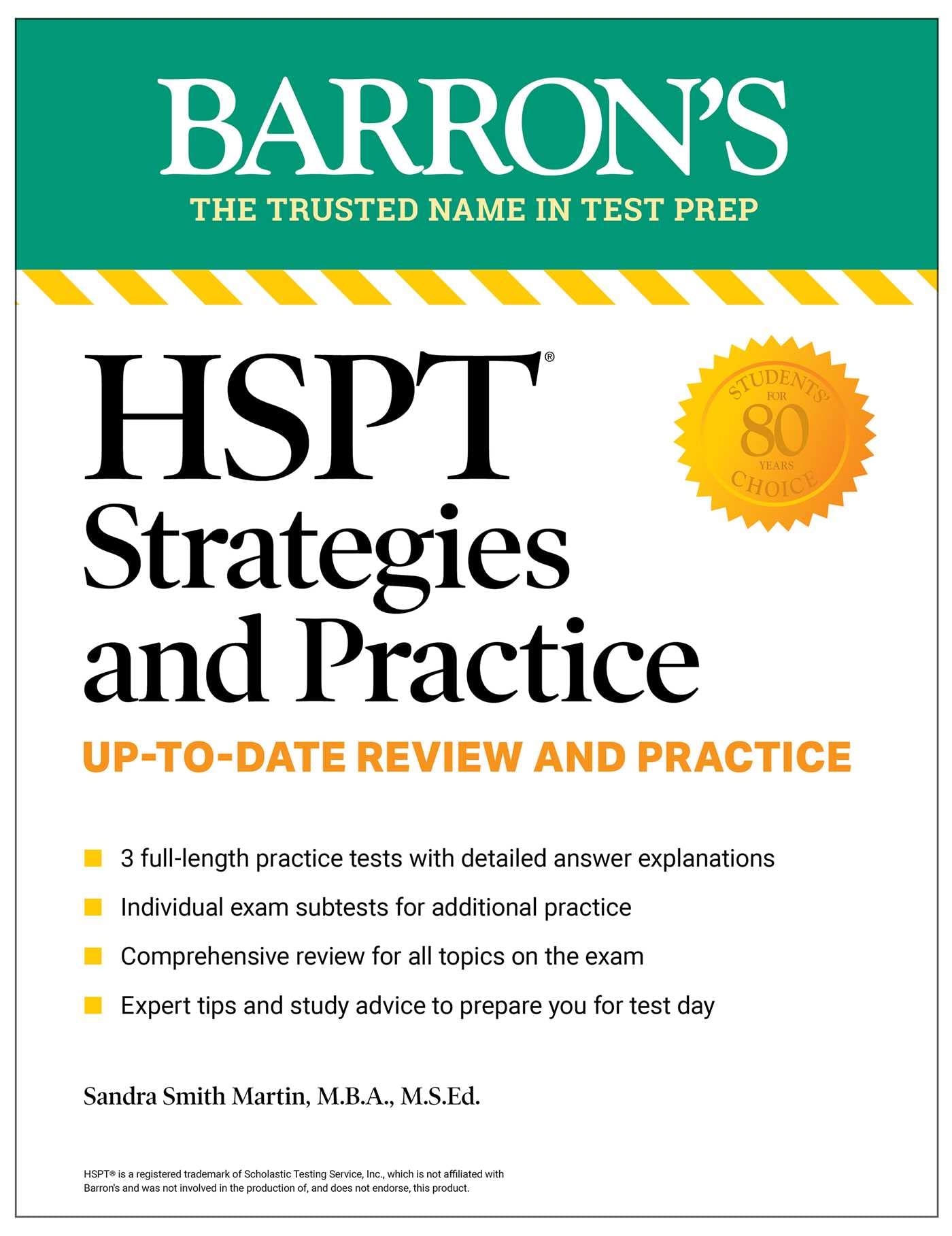 HSPT Strategies and Practice, Second Edition: Prep Book with 3 Practice Tests + Comprehensive Review + Practice + Strategies (Barron's Test Prep)