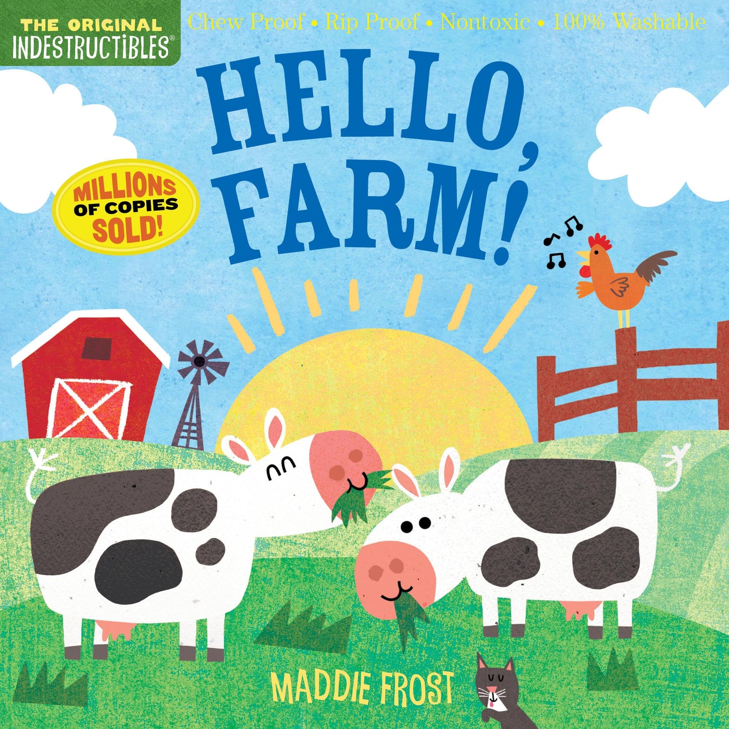 Indestructibles: Hello, Farm!: Chew Proof Rip Proof Nontoxic 100% Washable (Book for Babies, Newborn Books, Safe to Chew) - 9440