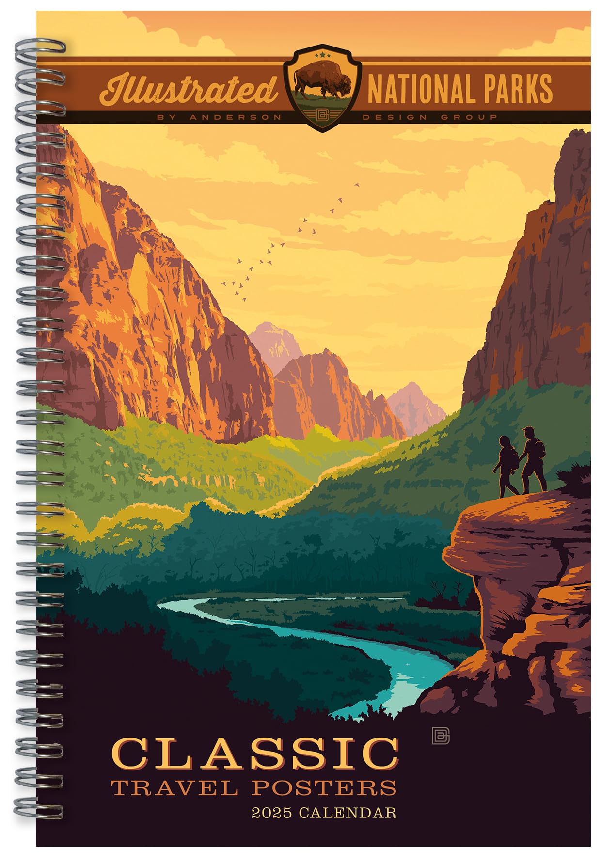 2025 Weekly & Monthly Planner, 16-Month Engagement Calendar: September 2024 - December 2025, 9" x 6" - Illustrated National Parks