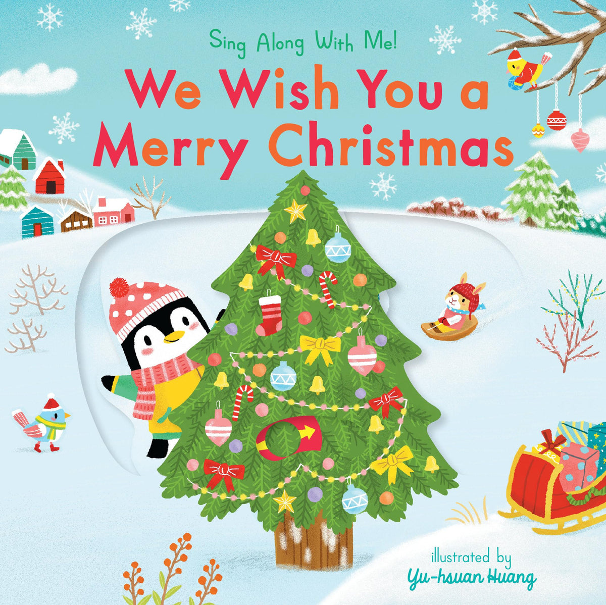 We Wish You a Merry Christmas: (A Christmas Carol Board Book with Interactive Sliders and QR Code for Instrumental and Vocal Versions - For Babies and Toddlers) (Sing Along with Me!)