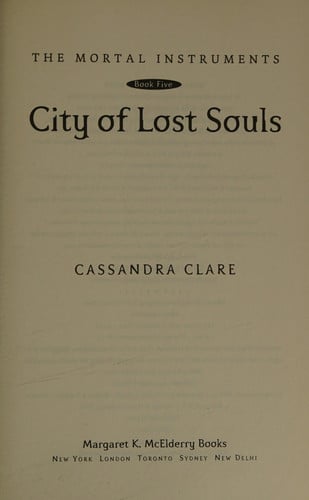 City of Lost Souls The Mortal Instruments