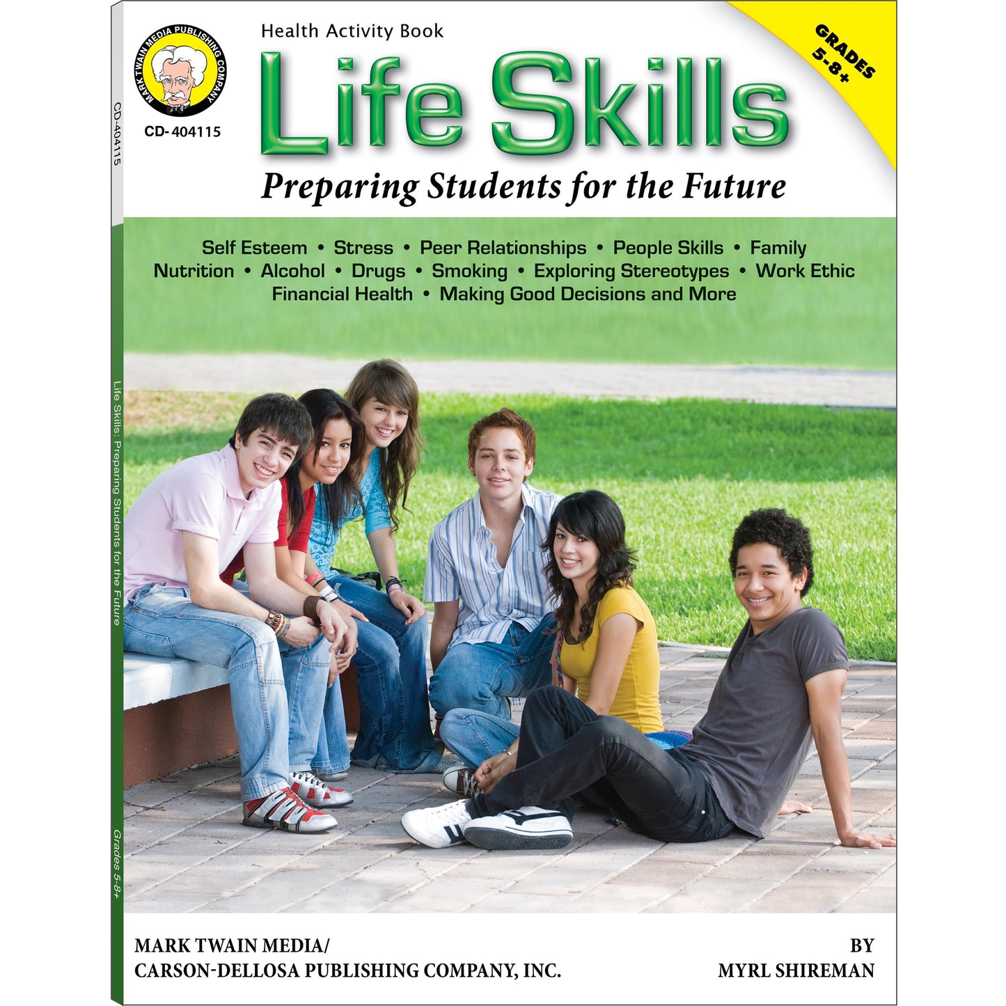 Mark Twain Life Skills Mental Health Workbook for Kids, Grades 5-8 Anxiety, Stress, Financial Literacy, Social Emotional Learning, and More, Classroom or Homeschool Curriculum - 4166