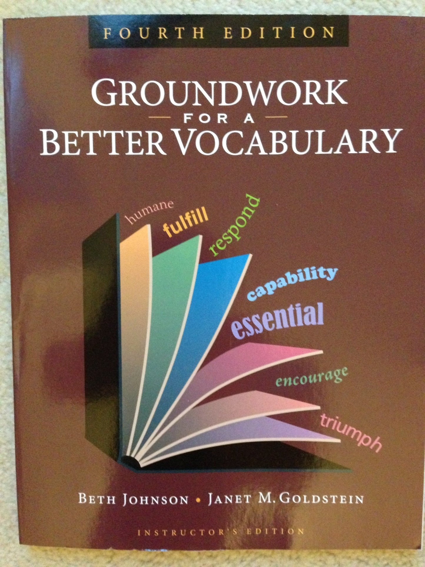 GROUNDWORK F/BETTER VOCAB.>INSTRS.ED<