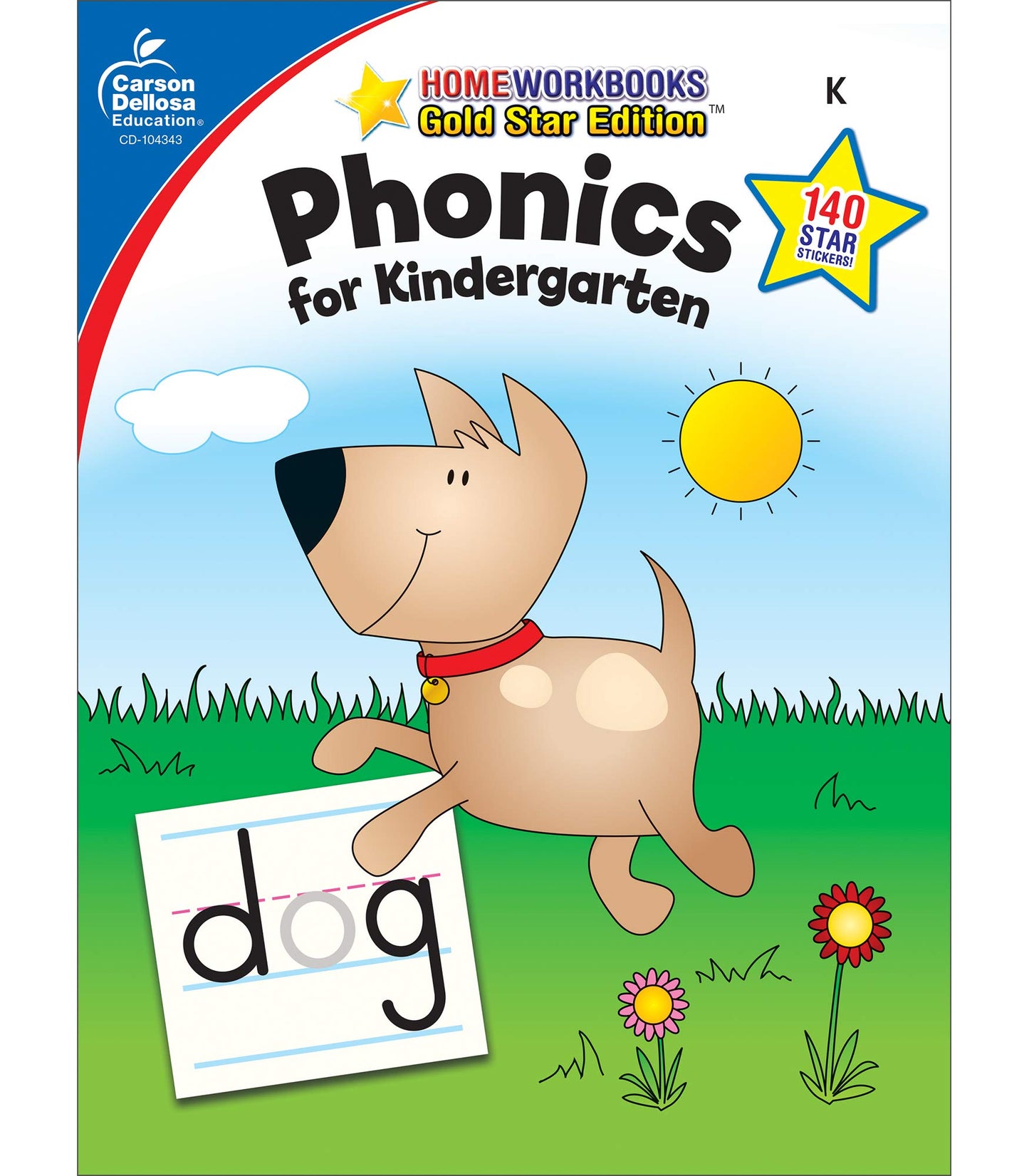 Phonics Workbook for Kindergarten, Sight Words, Tracing Letters, Consonant and Vowel Sounds, Writing Practice With Incentive Chart and Reward ... Curriculum (Home Workbooks) (Volume 12) - 8126