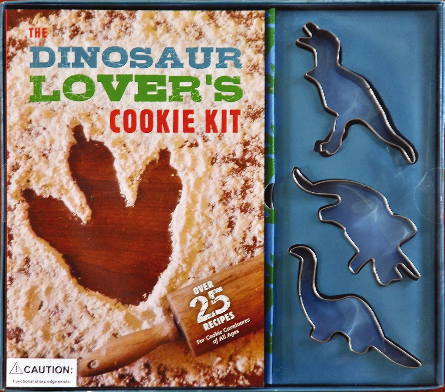 The Dinosaur Lover's Cookie Kit: Over 25 Recipes for Cookie Carnivores of All Ages (Featuring 3 Stainless Steel Cookie Cutters) - 4238